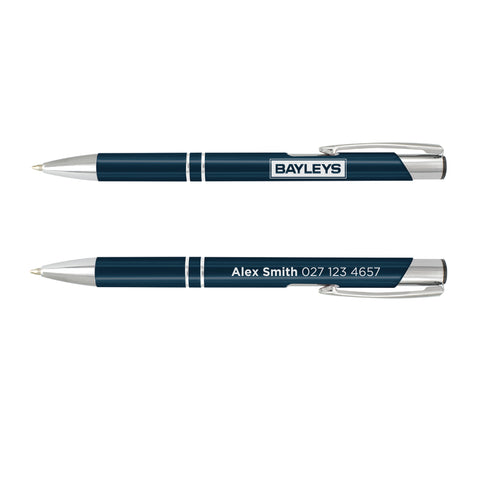 Personalised Metal Pens - Blue Ink