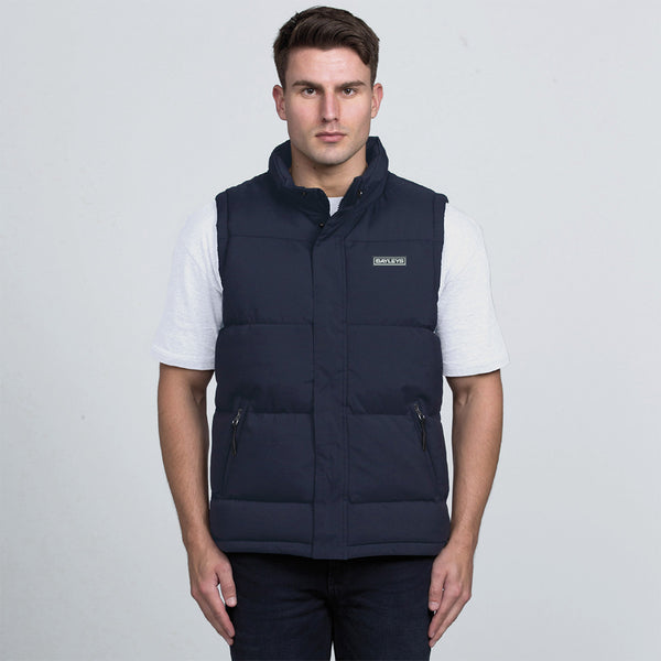 Navy Puffer Vest – Bayleys Merchandise